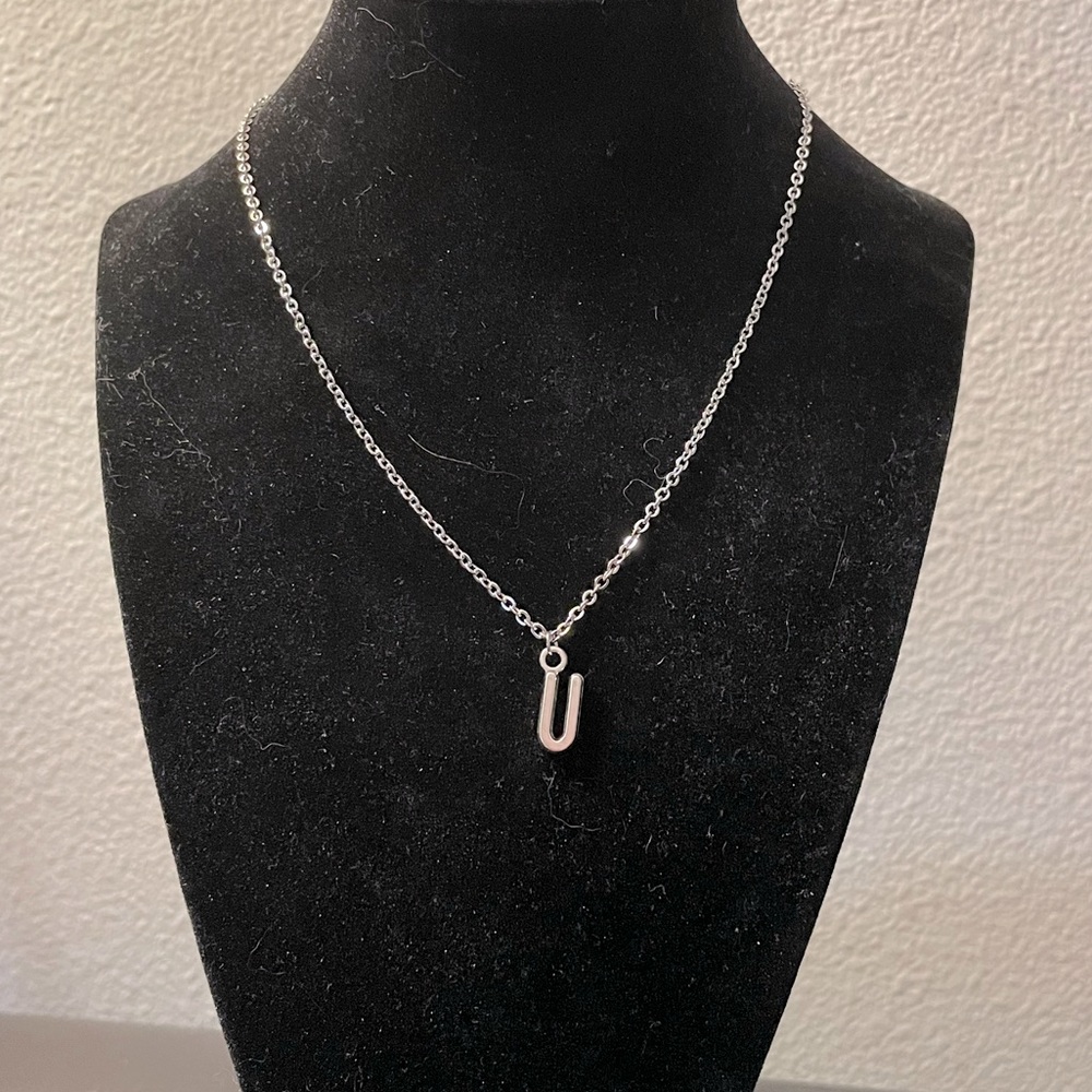Handmade Letter U Necklace